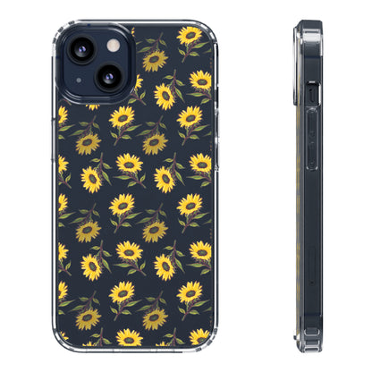 Sunflower Pattern | Clear iPhone Case / Samsung Case