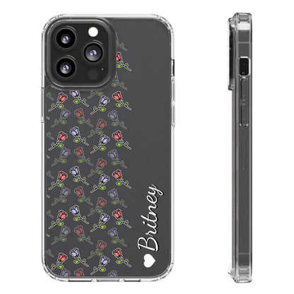 Custom Light Floral Pattern | Clear iPhone Case / Samsung Case