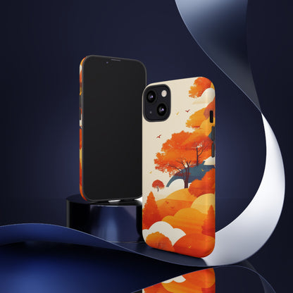 Orange Retro Landscape iPhone Case / Samsung Case