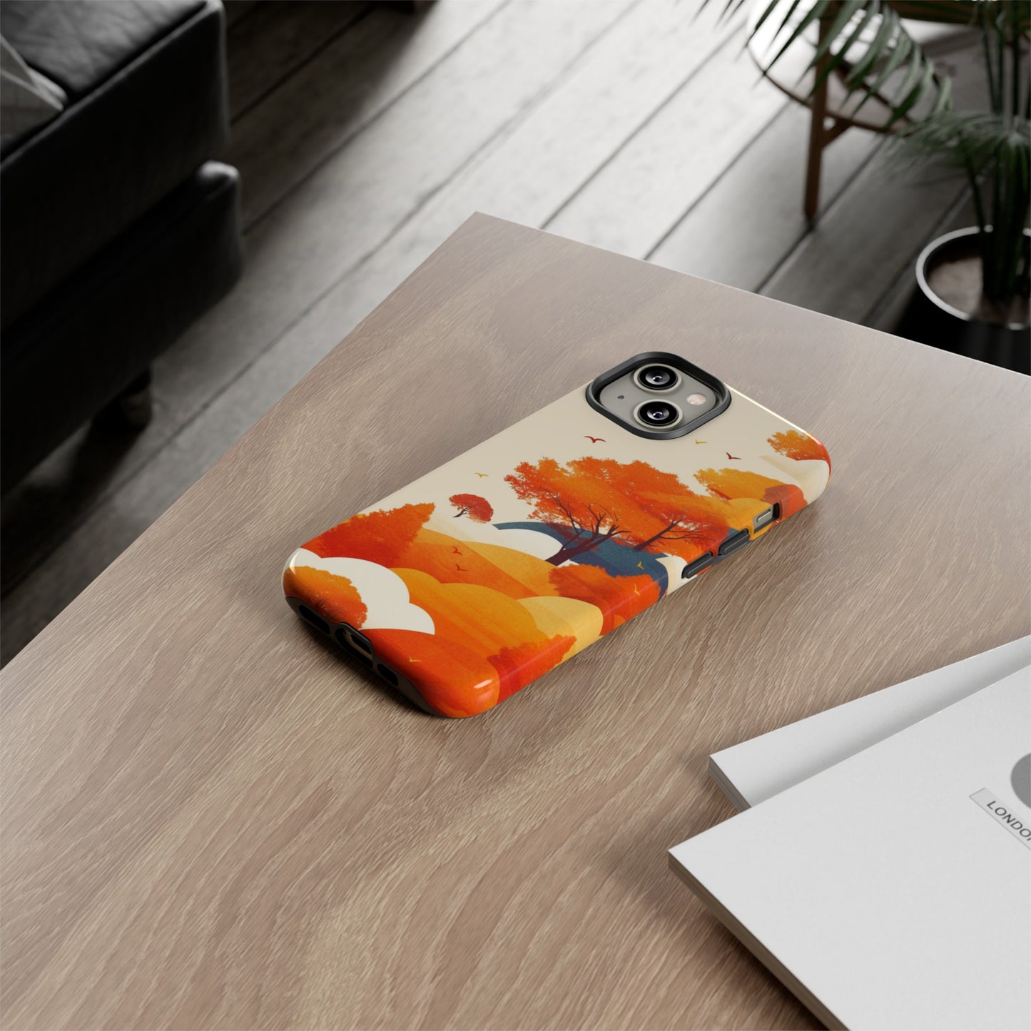 Orange Retro Landscape iPhone Case / Samsung Case