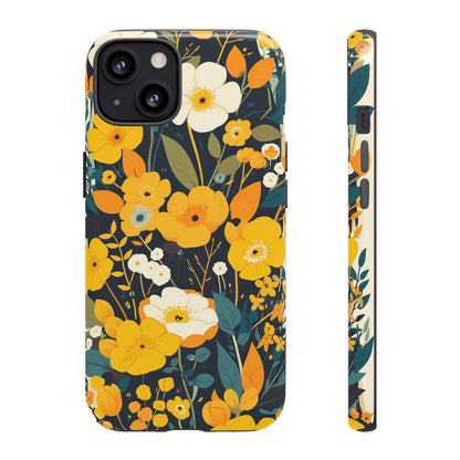 Retro Yellow Flowers iPhone Case / Samsung Case