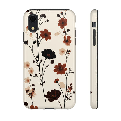 Minimalistic Tall Wildflowers iPhone Case