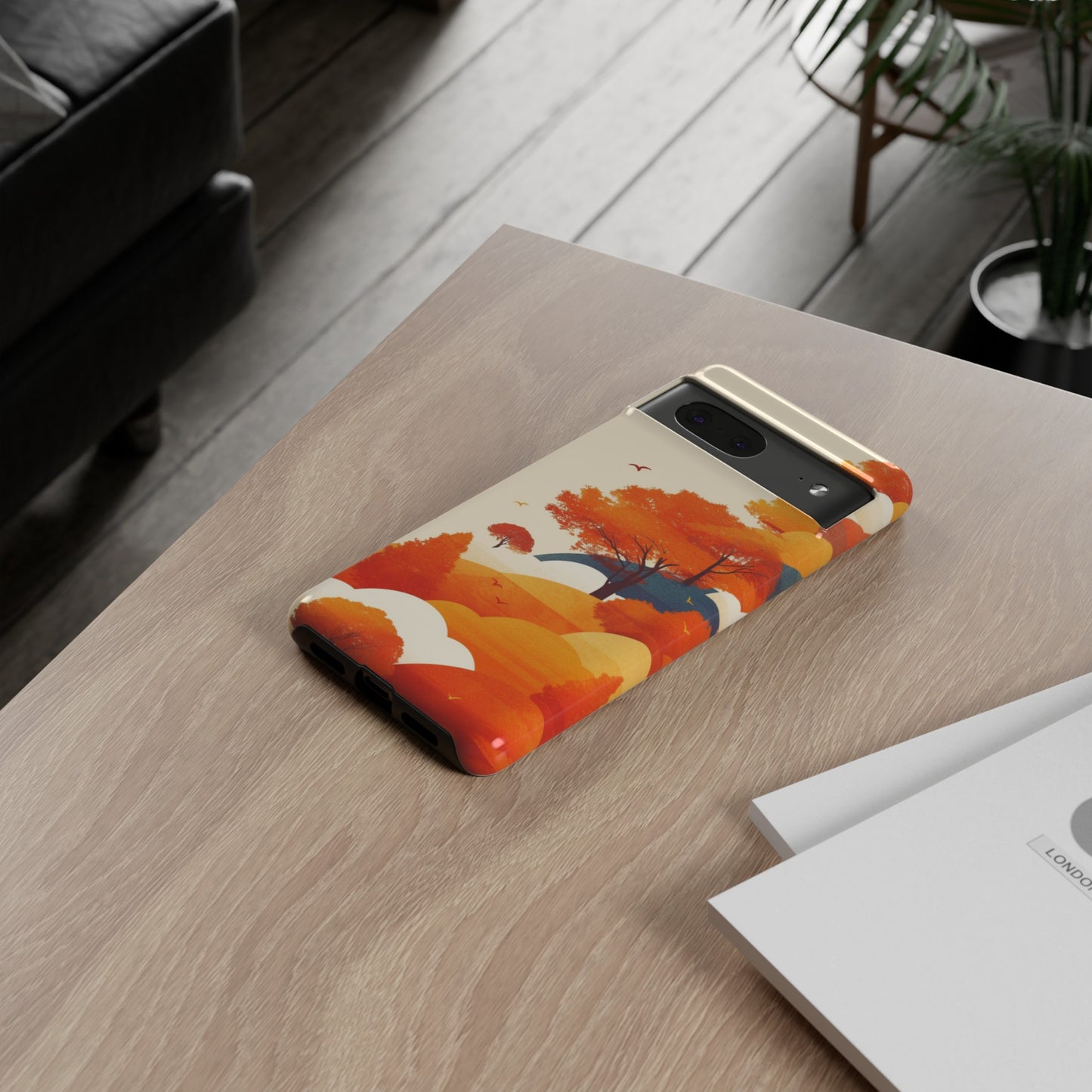 Orange Retro Landscape iPhone Case / Samsung Case