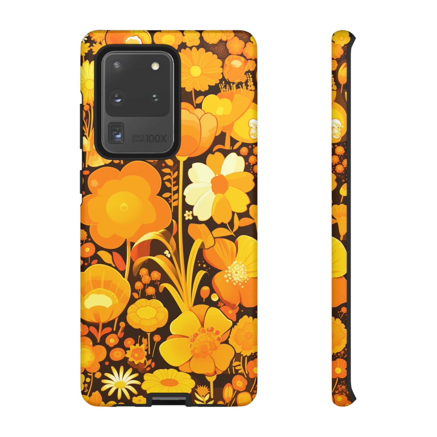 Retro Yellow Flower Patterns iPhone Case / Samsung Case