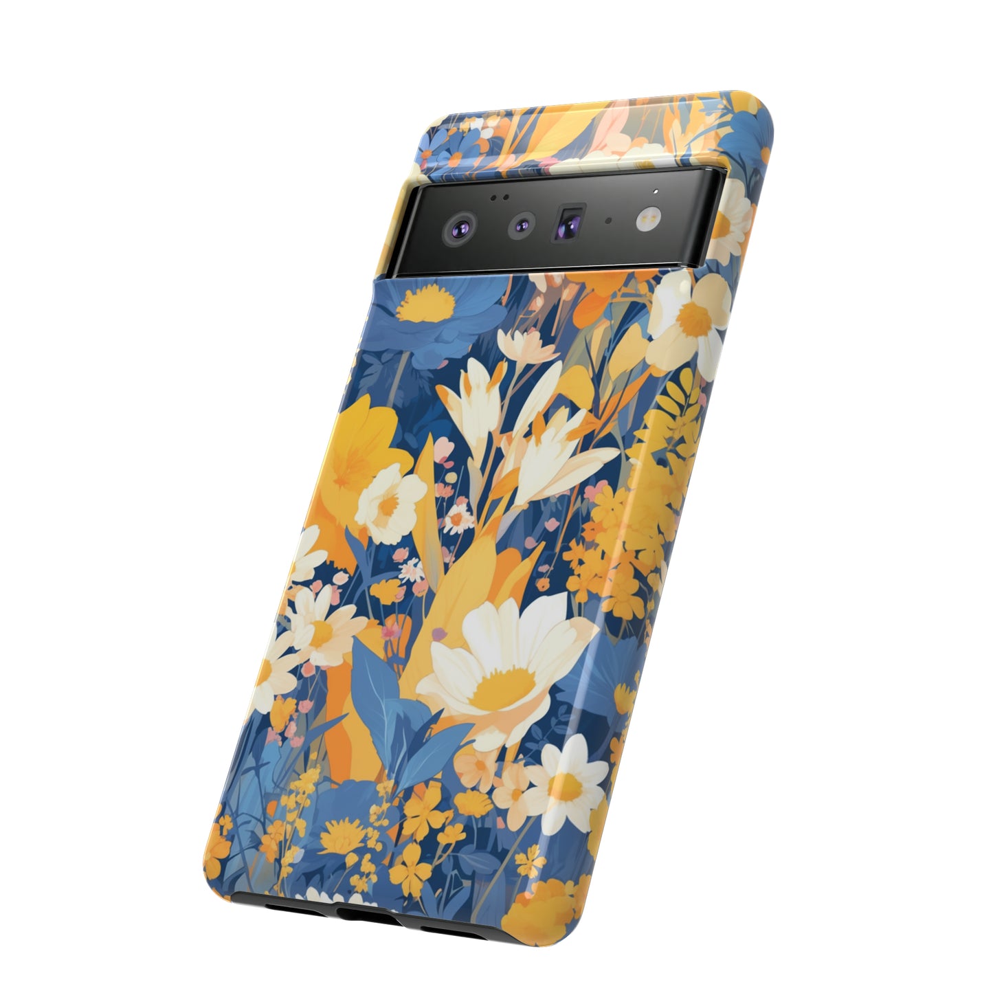 Wildflower Blooms, Abstract Retro Floral iPhone Case / Samsung Case