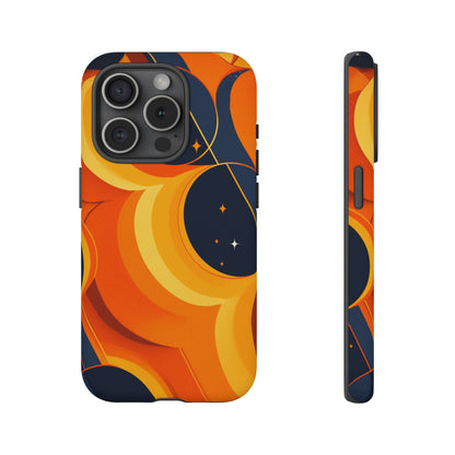 Orange & Black Groovy Patterns iPhone Case / Samsung Case