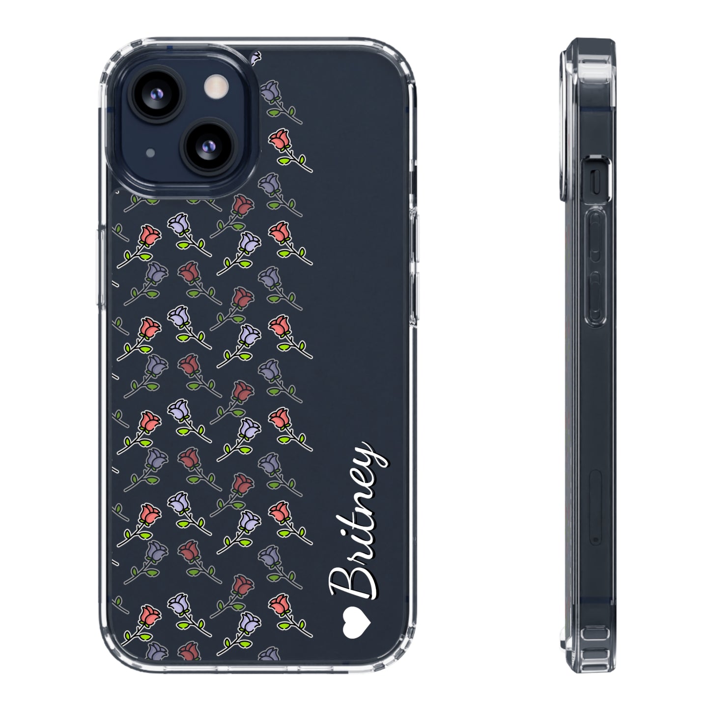 Custom Light Floral Pattern | Clear iPhone Case / Samsung Case