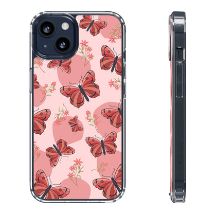 Red Butterflies | Clear iPhone Case / Samsung Case