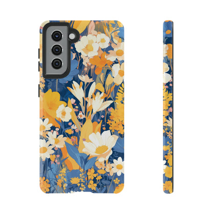 Wildflower Blooms, Abstract Retro Floral iPhone Case / Samsung Case