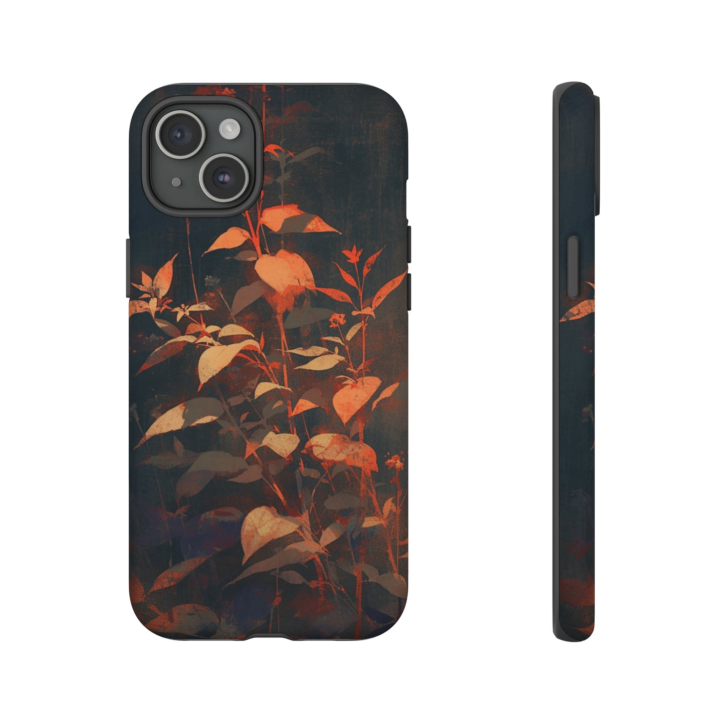 Black Blooms Wildflower iPhone Case