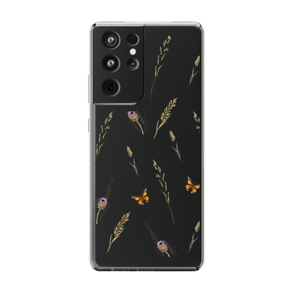 Gentle Wildflowers & Butterflies | Clear iPhone Case / Samsung Case