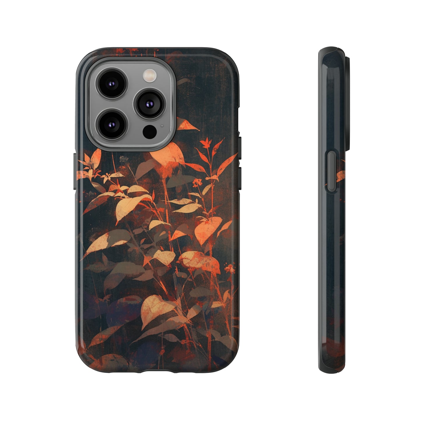 Black Blooms Wildflower iPhone Case