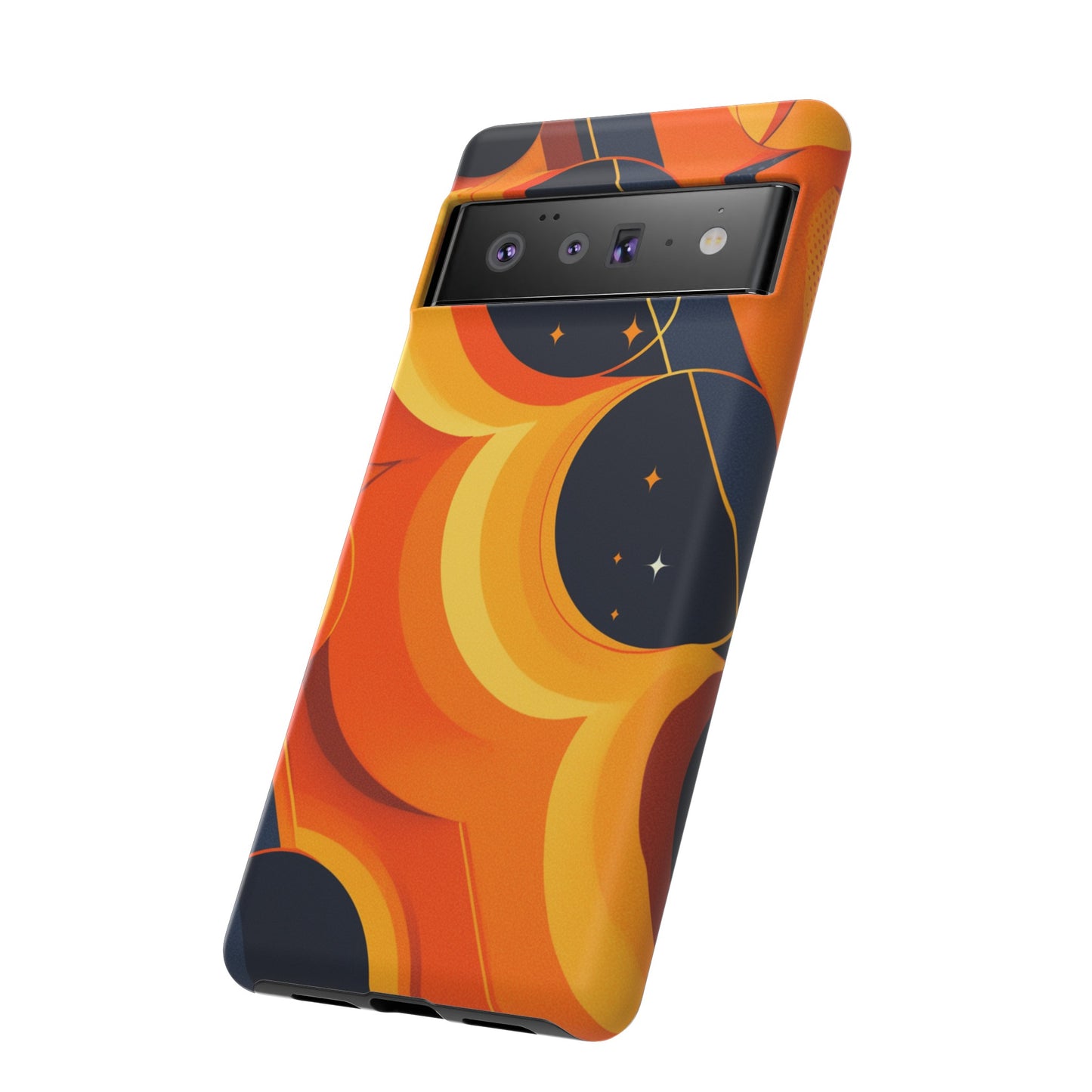 Orange & Black Groovy Patterns iPhone Case / Samsung Case