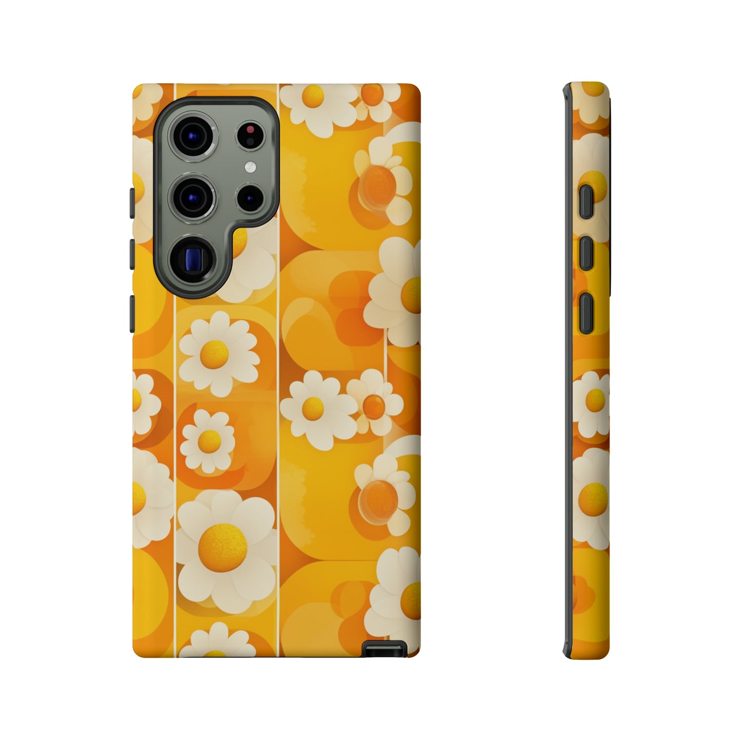 Yellow Floral Pattern Retro iPhone Case / Samsung Case