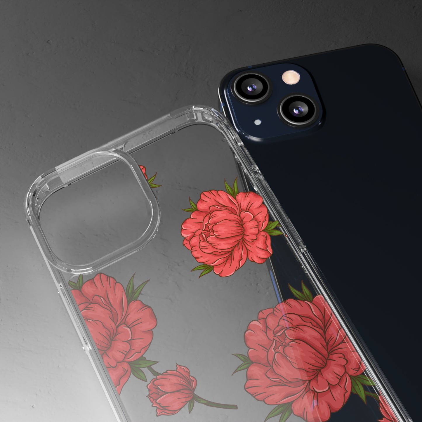 Red Flowers | Clear iPhone Case / Samsung Case