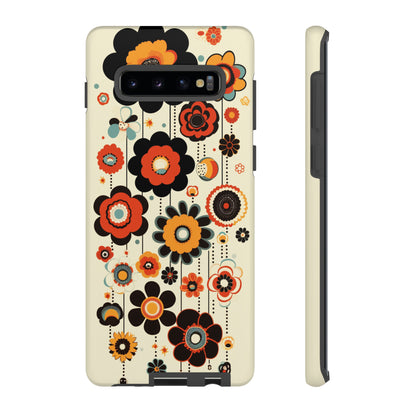 Minimalistic Round Flowers & Thin Vines Pattern iPhone Case