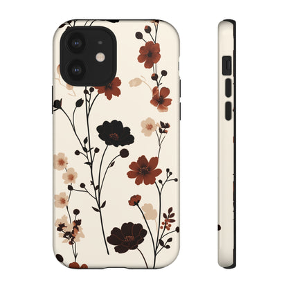 Minimalistic Tall Wildflowers iPhone Case