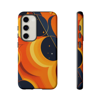 Orange & Black Groovy Patterns iPhone Case / Samsung Case