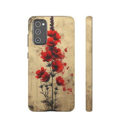 Vintage Red Roses, Wildflowers iPhone Case