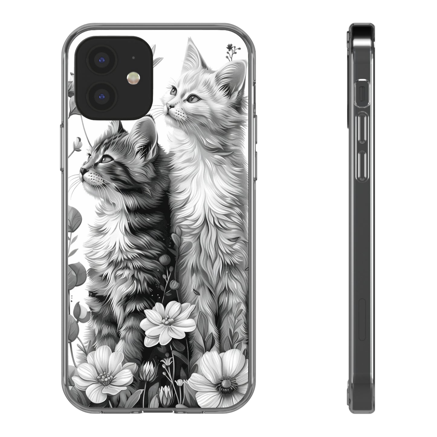 Kittens and Flowers | Clear iPhone Case / Samsung Case