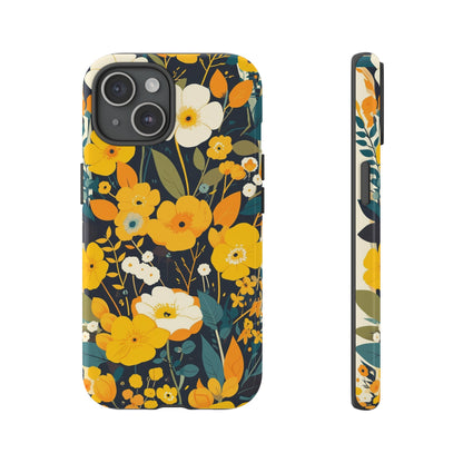 Retro Yellow Flowers iPhone Case / Samsung Case