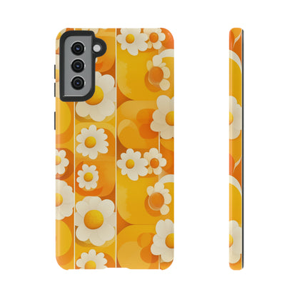 Yellow Floral Pattern Retro iPhone Case / Samsung Case