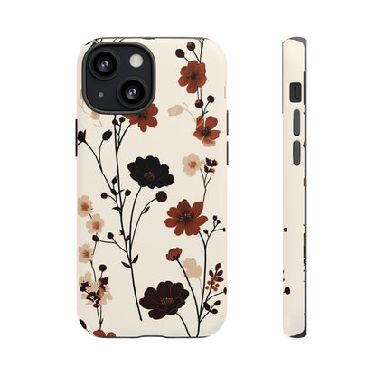 Minimalistic Tall Wildflowers iPhone Case