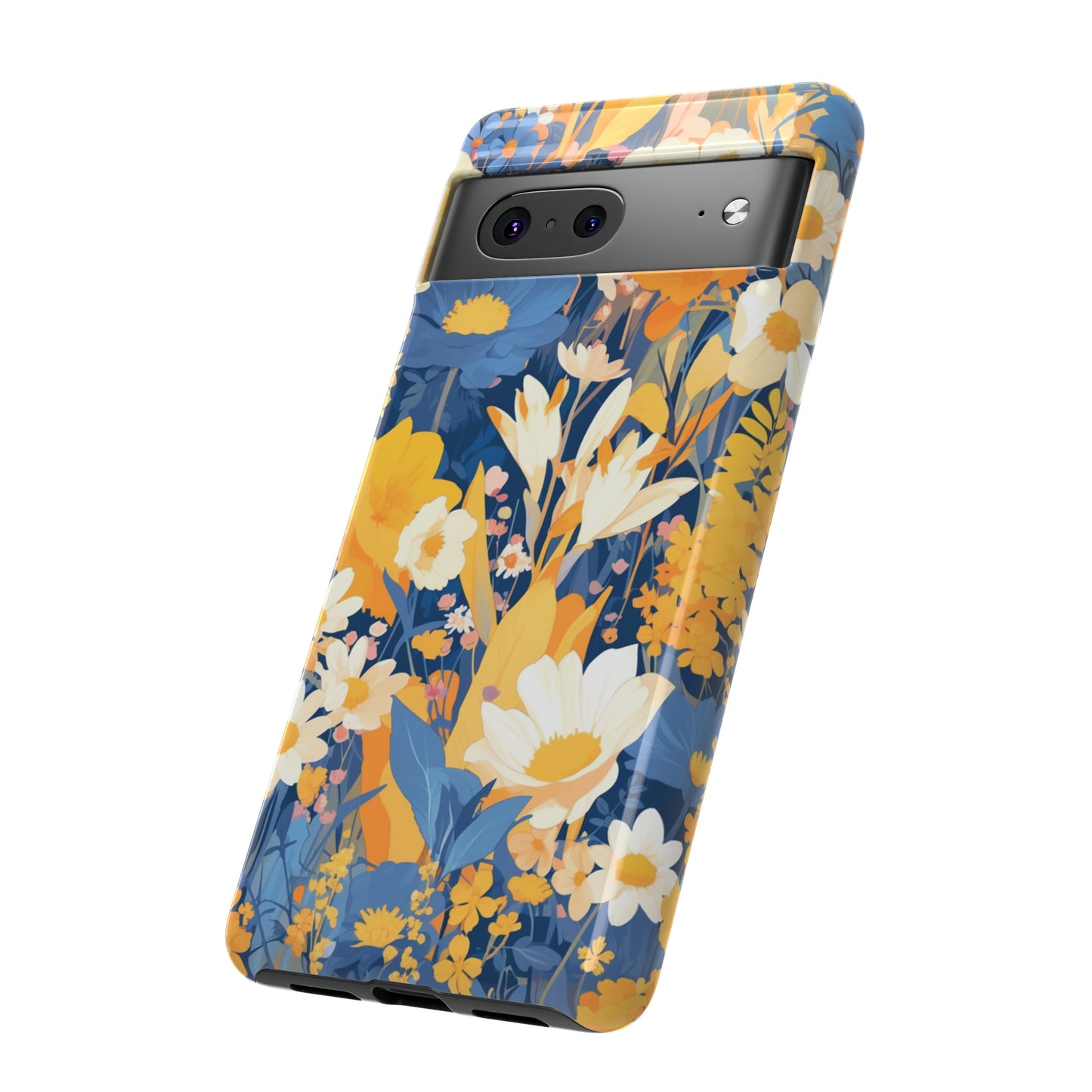 Wildflower Blooms, Abstract Retro Floral iPhone Case / Samsung Case