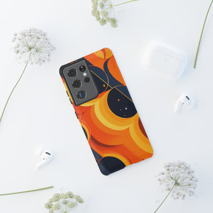 Orange & Black Groovy Patterns iPhone Case / Samsung Case