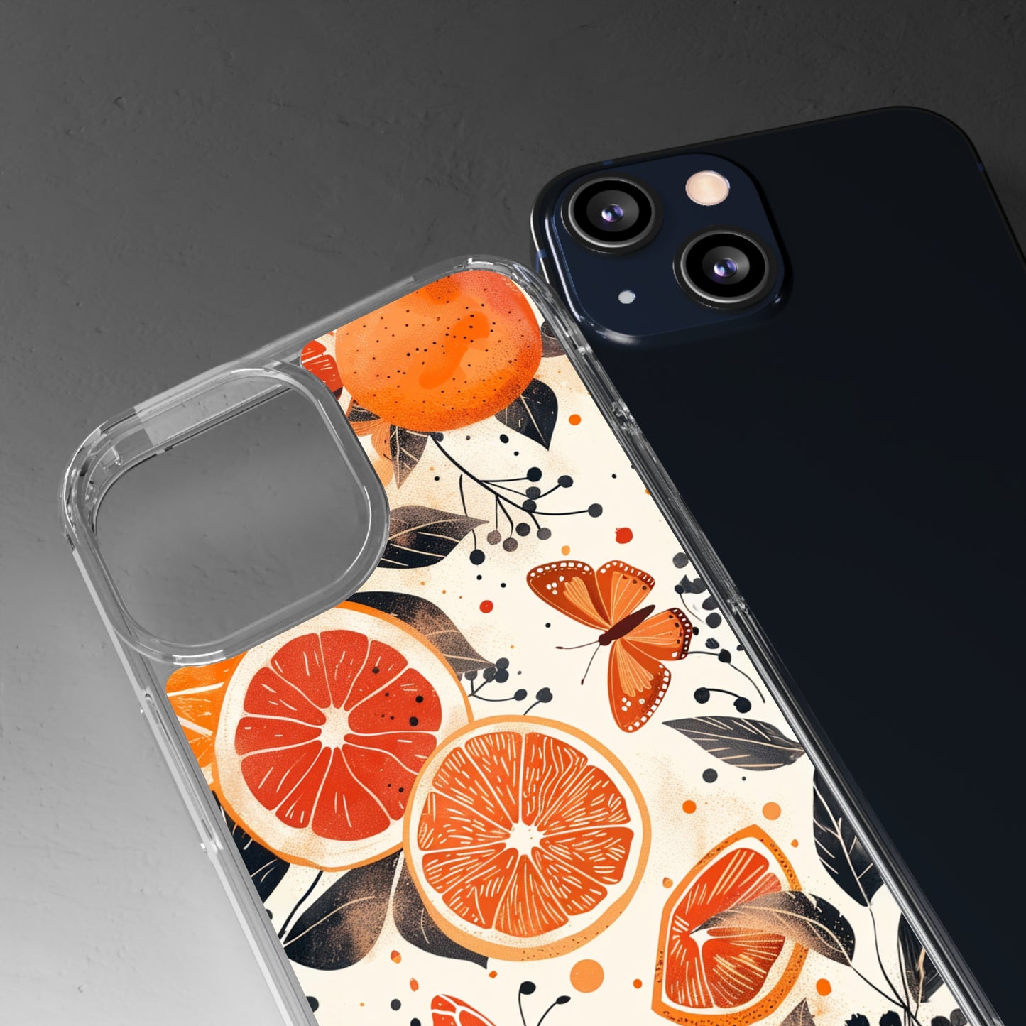 Orange Vines Aesthetic | Clear iPhone Case / Samsung Case