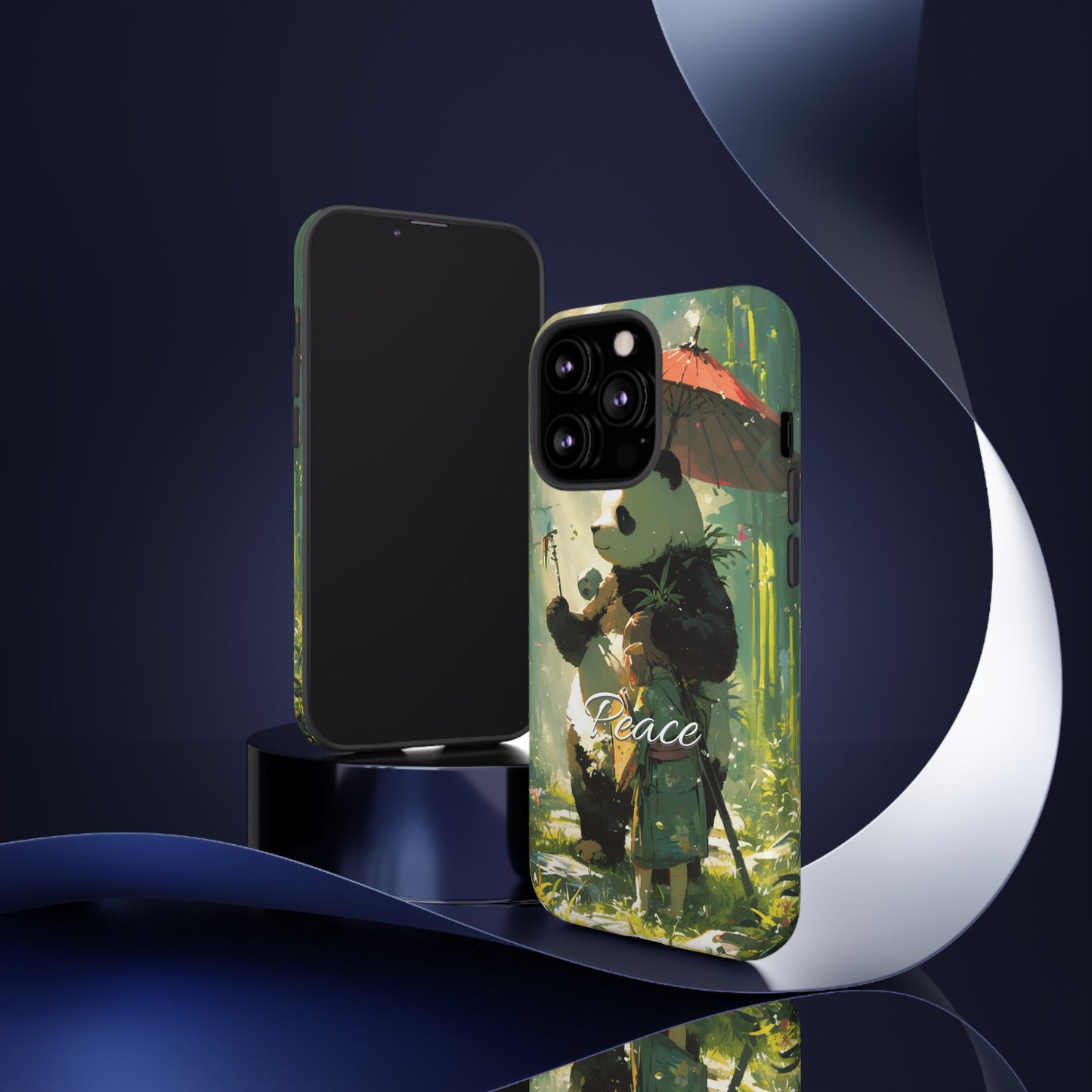 Japanese Aesthetic Vintage Panda iPhone Case / Samsung Case | "Peace"