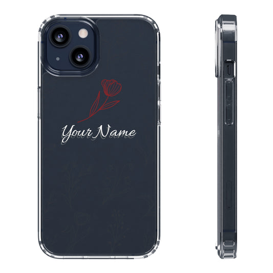 Personalized Rose Floral Sea | Clear iPhone Case / Samsung Case