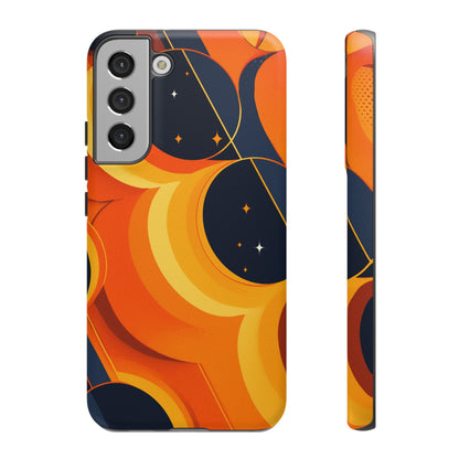 Orange & Black Groovy Patterns iPhone Case / Samsung Case