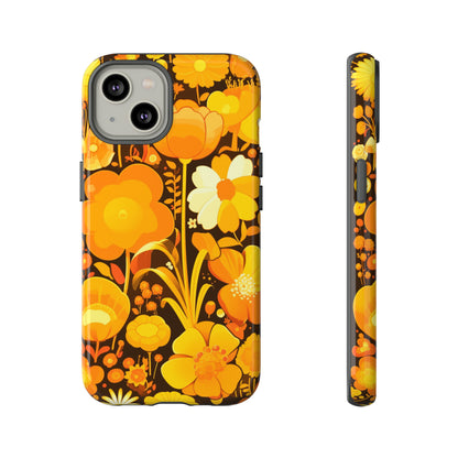 Retro Yellow Flower Patterns iPhone Case / Samsung Case