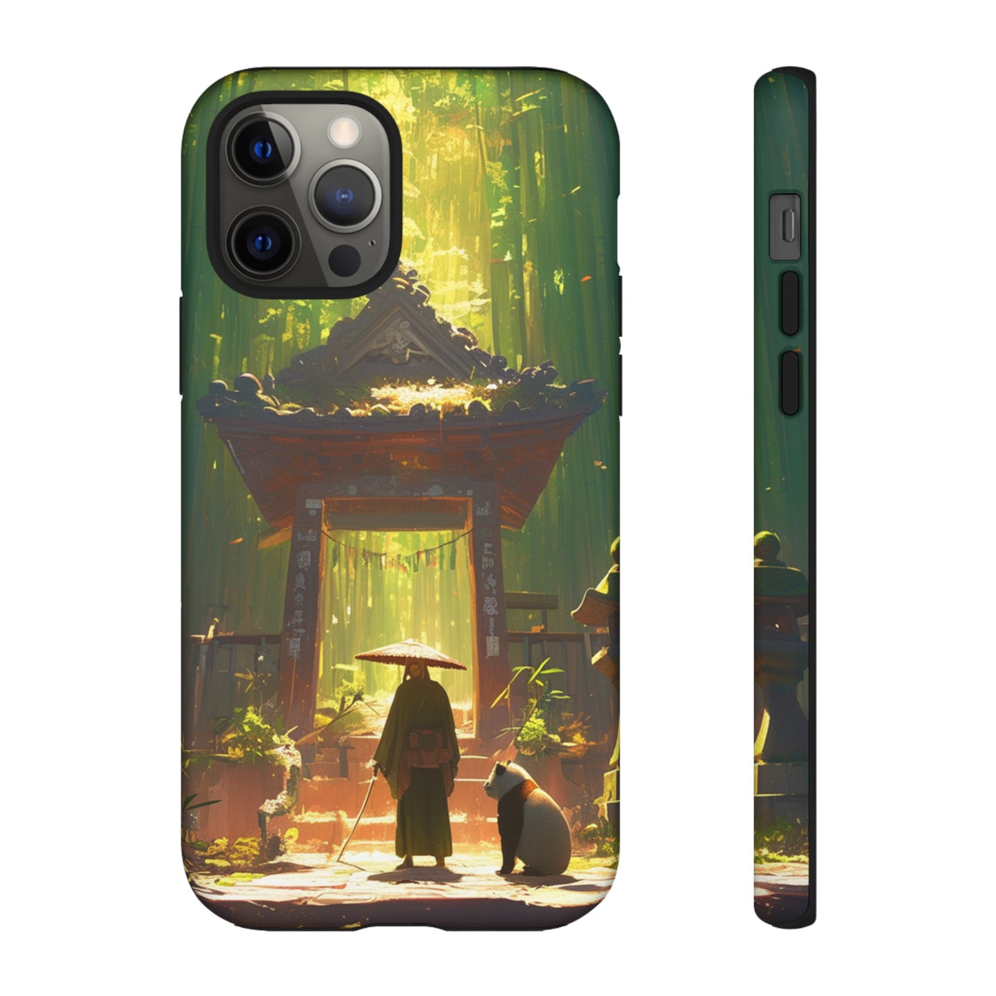 Vintage Japanese PandaTemple Aesthetic iPhone Case, iPhone 15 Pro Max 14 13 12 11 Mini, Samsung Galaxy S23 S22, Google Pixel 7 6 Pro