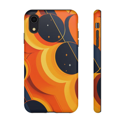 Orange & Black Groovy Patterns iPhone Case / Samsung Case