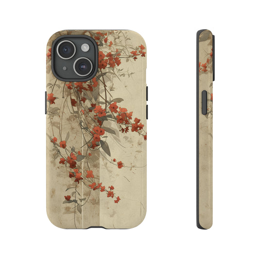 Hybrid Vintage Floral Vine Decor iPhone Case