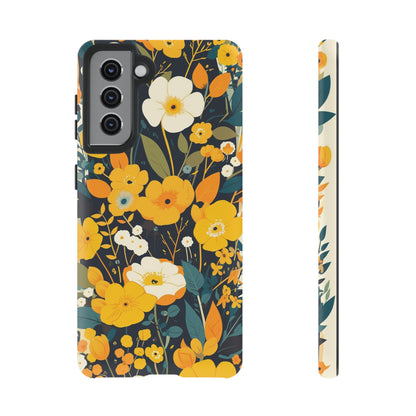 Retro Yellow Flowers iPhone Case / Samsung Case