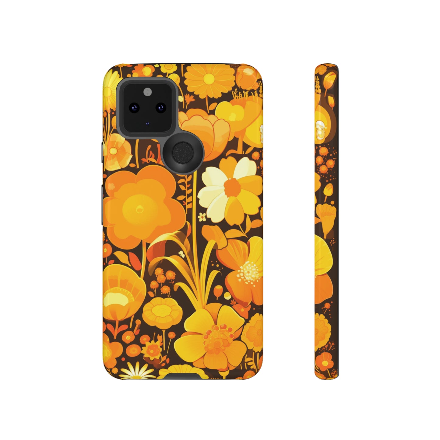 Retro Yellow Flower Patterns iPhone Case / Samsung Case