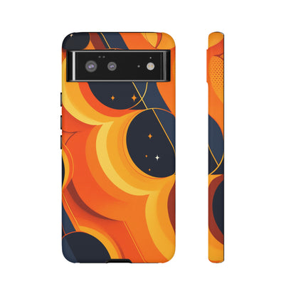 Orange & Black Groovy Patterns iPhone Case / Samsung Case