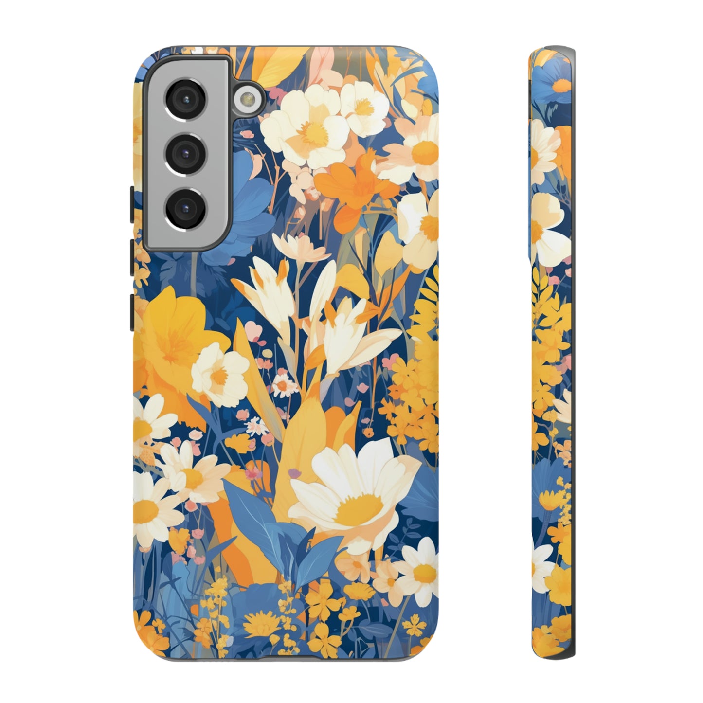 Wildflower Blooms, Abstract Retro Floral iPhone Case / Samsung Case