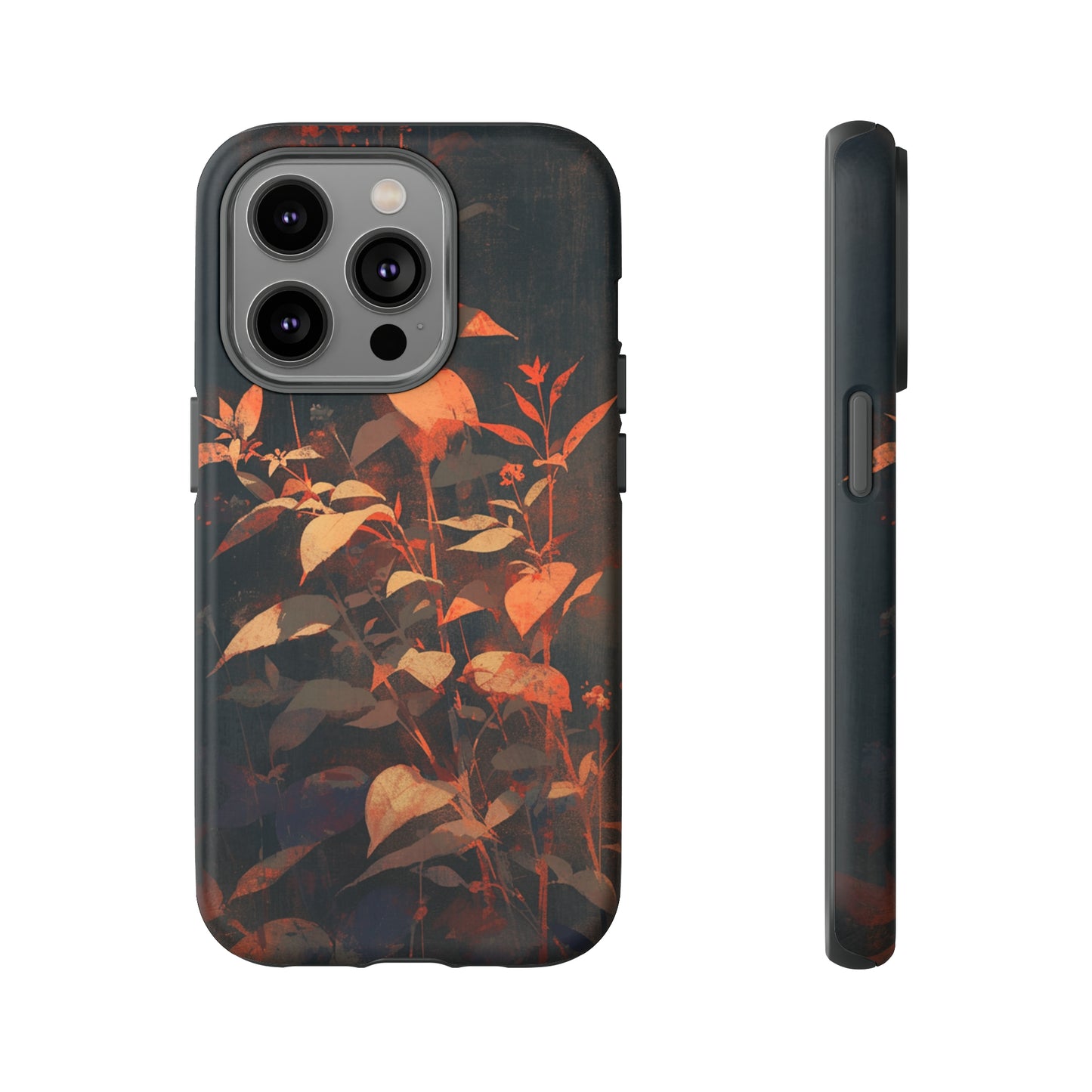 Black Blooms Wildflower iPhone Case