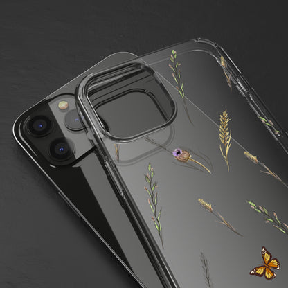 Gentle Wildflowers & Butterflies | Clear iPhone Case / Samsung Case