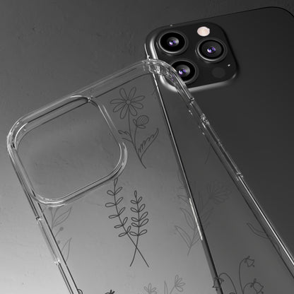 Chrome Floral Sea | Clear iPhone Case / Samsung Case