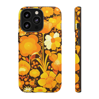 Retro Yellow Flower Patterns iPhone Case / Samsung Case