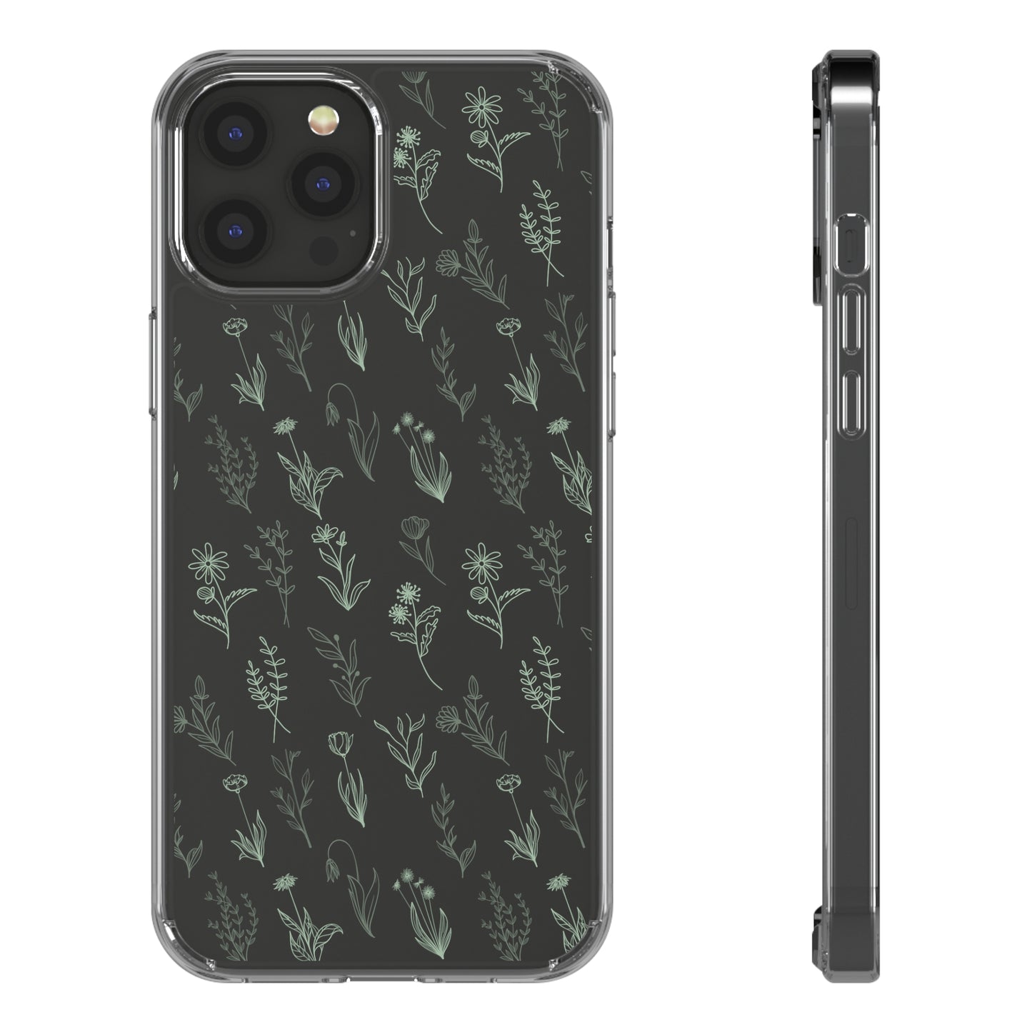 Lush Green Floral Sea | Clear iPhone Case / Samsung Case