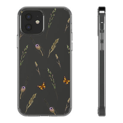 Gentle Wildflowers & Butterflies | Clear iPhone Case / Samsung Case