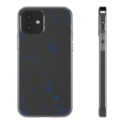 Deep Blue Sea Wildflower | Clear iPhone Case / Samsung Case