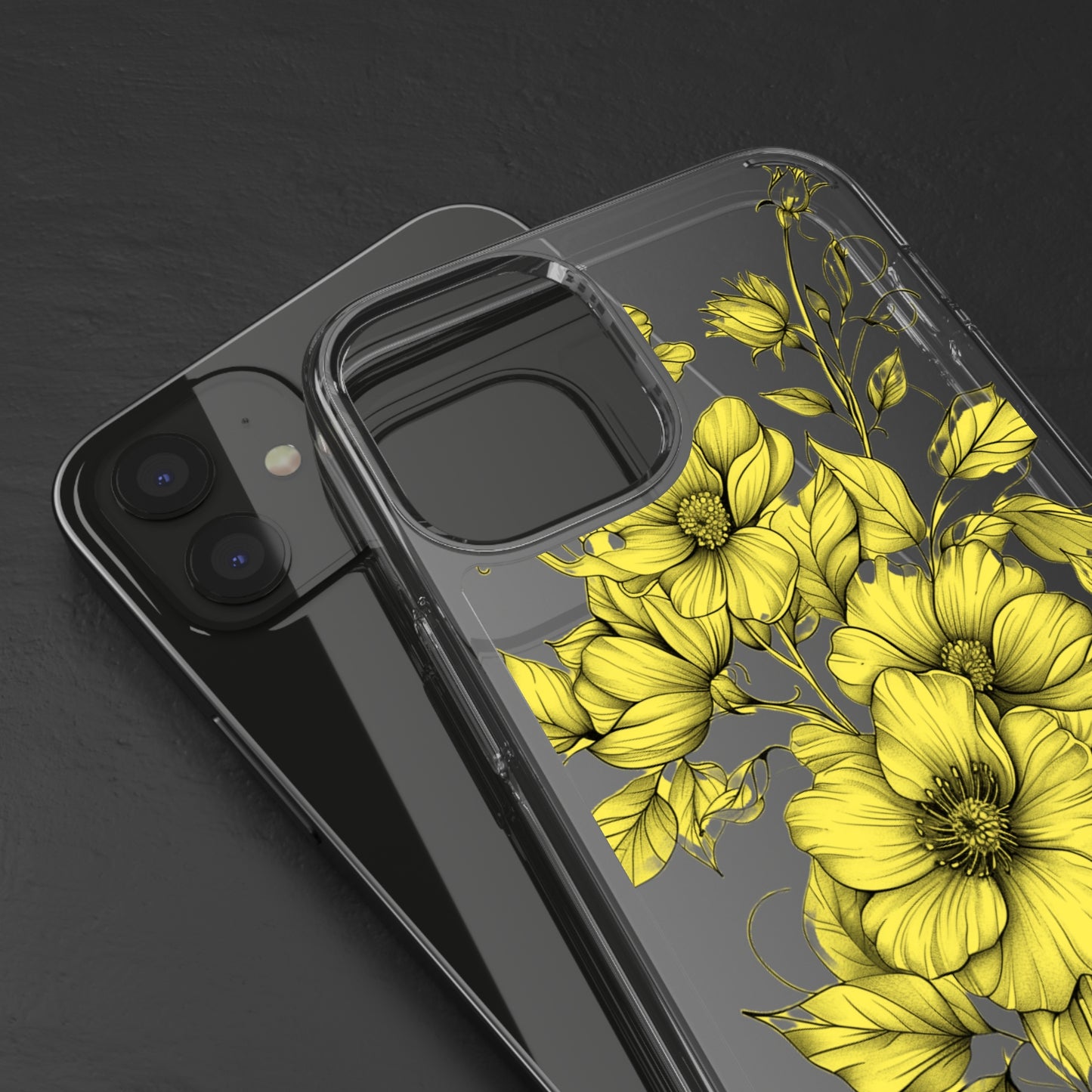 Pressed Yellow Flowers | Clear iPhone Case / Samsung Case