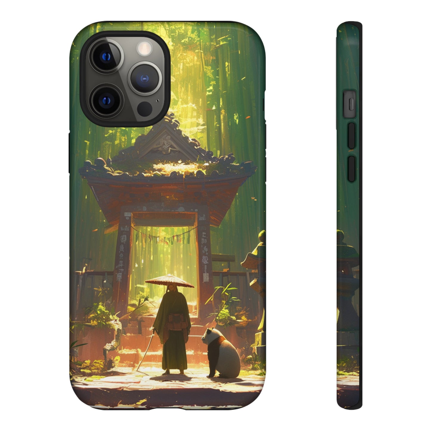 Vintage Japanese PandaTemple Aesthetic iPhone Case, iPhone 15 Pro Max 14 13 12 11 Mini, Samsung Galaxy S23 S22, Google Pixel 7 6 Pro